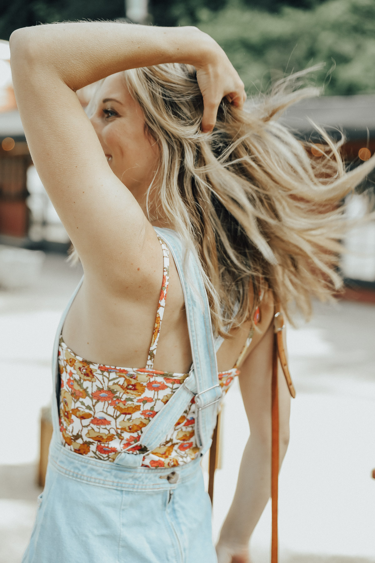 denim overalls jumper with floral top for Advice from a 20 Something