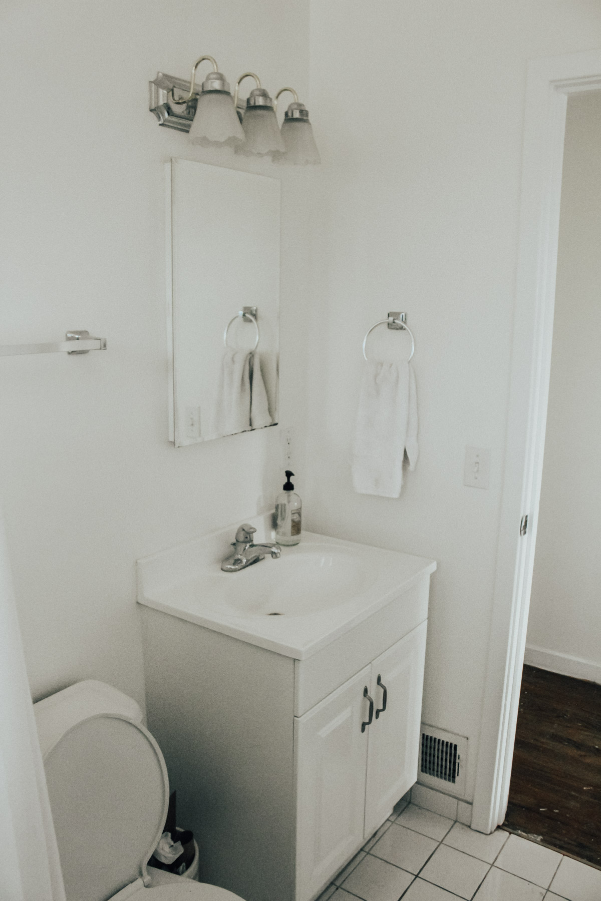 rental bathroom makeover before and after DIY