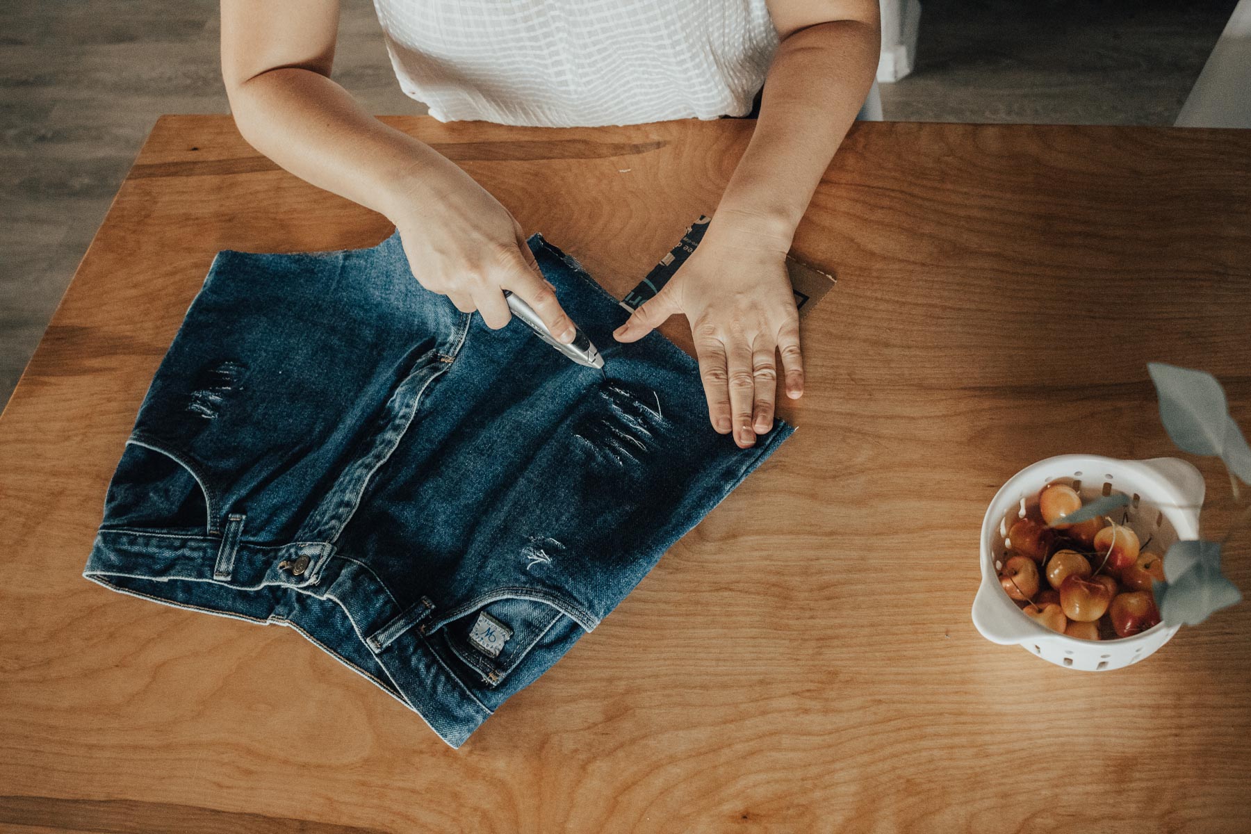 high waisted shorts DIY