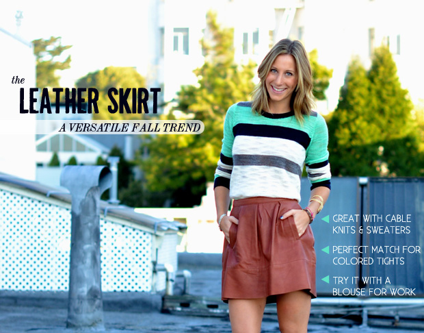 How to Wear The Trend: Leather Skirt