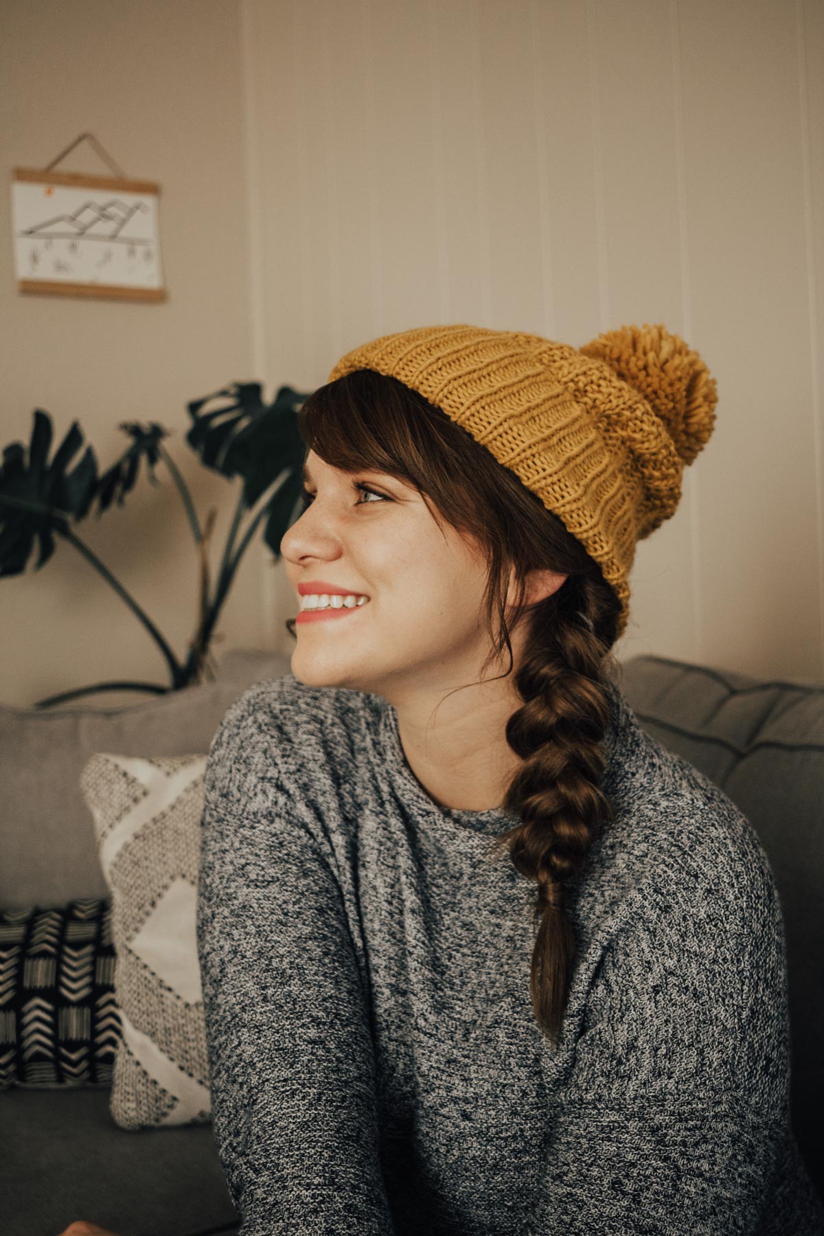 winter hat hairstyles