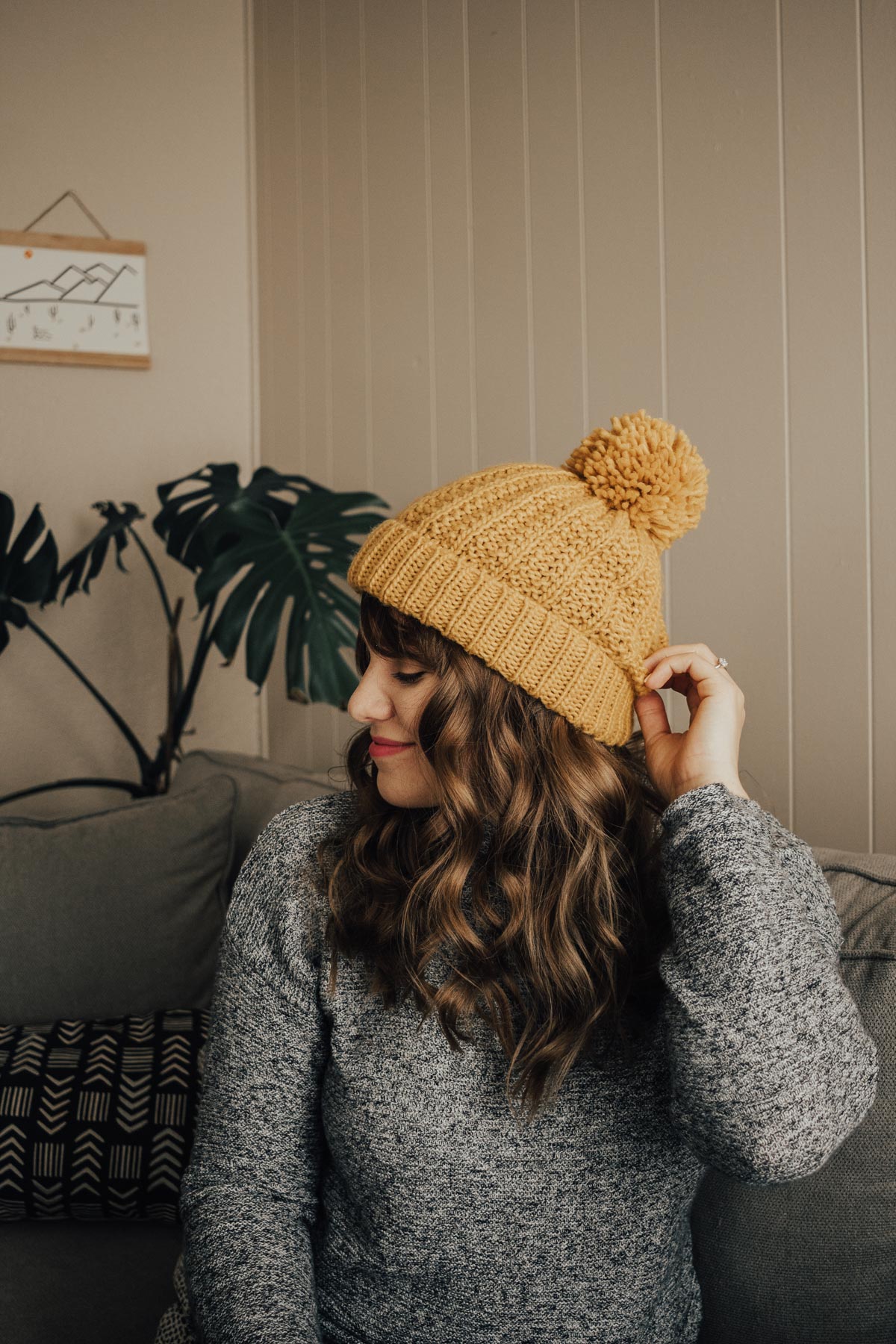 Stylish Winter Hat for Big Hair