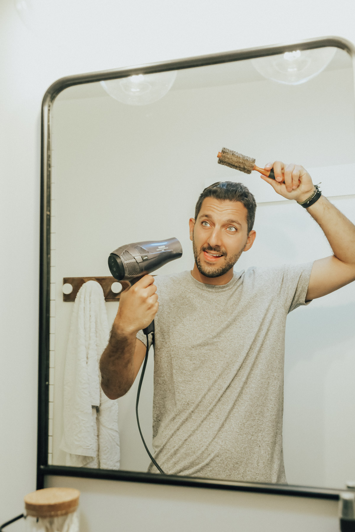 men's grooming self-care hair dryer